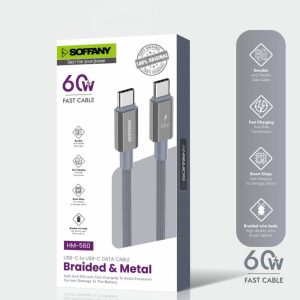 SOFFANY 60 WATT TYPE-C TO TYPE-C HIZLI ŞARJ KABLOSU